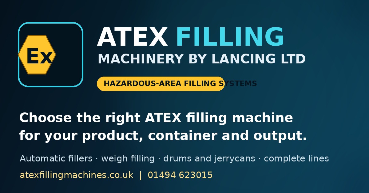 ATEX filling machinery graphic used to explain Zone 0 equipment selection